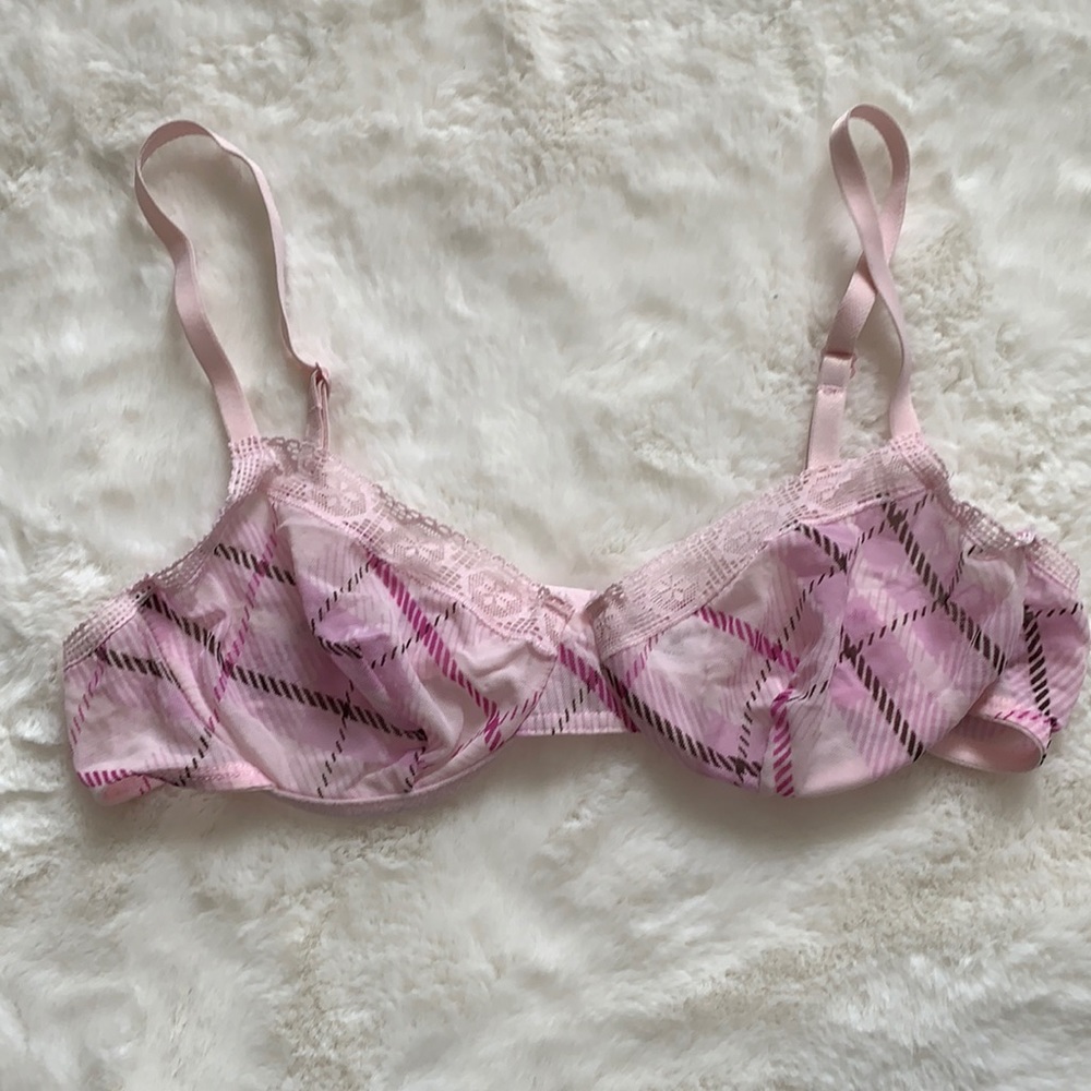 Express Pink plaid Bra 36B